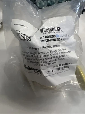 Webstone Pro-Connect 1-1/4" Press Isolator Rotating Flange Ball Valve H-81415HV - Image 1 of 4
