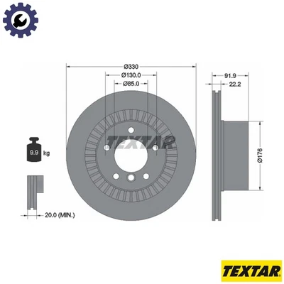 2x BRAKE DISC 92261903 FOR MERCEDES-BENZ M 157.984 5.5L M 113.993 5.4L 8cyl 6.0L - Image 1 of 4