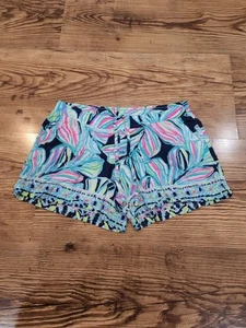 Pantaloncini 142-Lilly Pulitzer taglia media Katia alta marea dancing lady flowy lounge - Foto 1 di 8