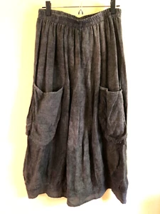 Jane Mohr Dress to Kill Boho Linen Peasant Skirt 2 Big Pocket NWOT - Picture 1 of 7