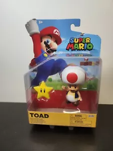 World of Nintendo Super Mario 4-Inch Figures - Toad with Star Free Shipping! - Picture 1 of 6