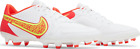 Nike Tiempo Legend 9 Club Fg/Mg White Fire Red Kids Size 4Y Soccer Cleats New
