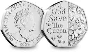 Isle of Man 2022 Platin-Jubiläum - God Save the Queen 50p - Bild 1 von 1