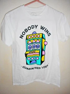 HOBOCLUB WOMANS "NOBODY WINS" TEE SHIRT SZ MEDIUM WHITE - Picture 1 of 2