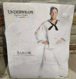 Adult White Sailor Costume. Deluxe Costume Underwraps - Nautical. One SIZE  - Picture 1 of 13