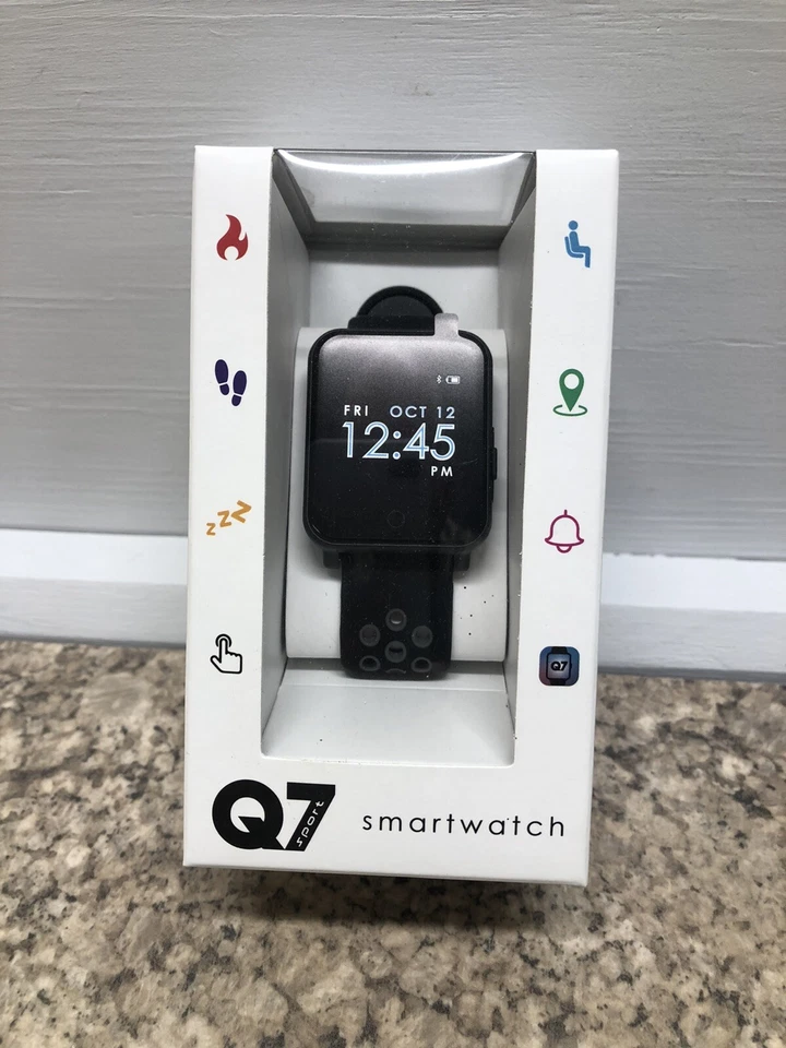 Original Q7 Sport Smart Watch Android IOS Compatible - Black