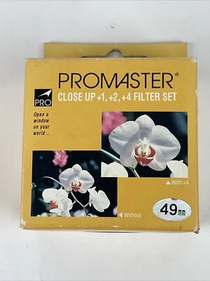 ProMaster #4045 49mm Close-Up Lens Set +1 +2 +4 Glass Lens Filter Japan - Image 1 of 4