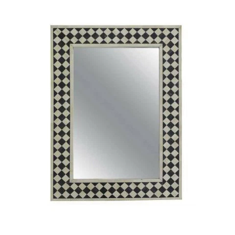 Handmade Bone Inlay Wooden Modern Mirror Frame Furniture Cover