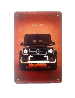 Letrero de pared de hojalata alemán G-CLASS estampado vintage retro garaje sótano bar Foto 1 de 3