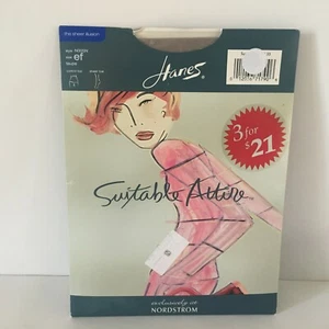 Hanes Nordstrom The Sheer Illusion Pantyhose Size EF Taupe N005N NIP - Picture 1 of 4