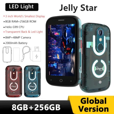 Global Version Unihertz Jelly Star 3.0'' Mini Phone Android 13 NFC 256G LedLight - Image 1 of 4