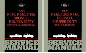 1995 Ford Truck F150-F350 Bronco Shop Service Repair Manual Book - Picture 1 of 8