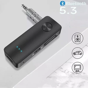 Bluetooth 5.3 Transmitter Receiver HiFi Audio 3.5mm AUX Adapter For TV PC Car - Bild 1 von 8