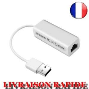Super Vitesse USB RJ45 USB 2.0 Réseau Ethernet LAN Adaptateur Carte 10Mbps PC - Imagen 1 de 3