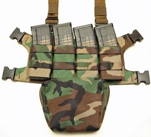 ESSTAC 5.56 Quad Hinged Piggy Chest Rig & Hinged Tapered Dangler GP Pouch - NEW - Picture 1 of 19