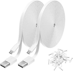2 Pack 20FT Power Extension Cable Compatible with Wyzecam,Wyze Cam Pan,Wyze Cam - Picture 1 of 12