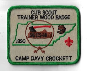 1990 Cub Scout Trainer Wood Badge Camp Davy Crockett GRN Bdr. [ND-1414] - Picture 1 of 1