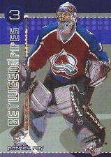2001-02 Between the Pipes He Shoots-He Saves Points #19 Patrick Roy 3 pts.