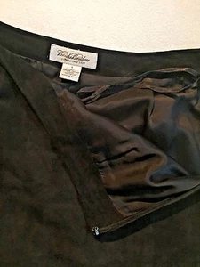 Brooks Brothers Soft Genuine Leather Lined Rayon Full Length Skirt Size 4 - Picture 1 of 3