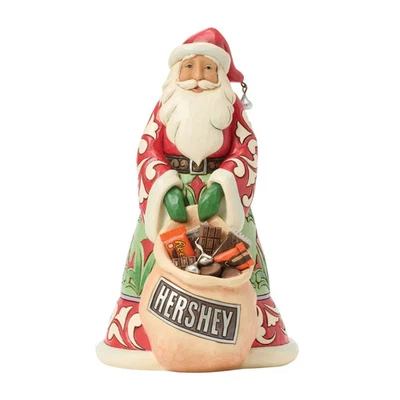 Jim Shore HERSHEY SANTA WITH BAG OF CANDY-A SACK OF SWEET WISHES 6017221 NEW - Image 1 of 4