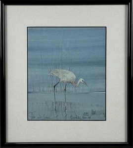 P Buckley Moss Coastal Patrol Marsh Bird Print Framed Hand Signed #233/1000 - Picture 1 of 10