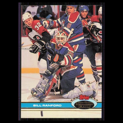 Bill Ranford #249 1991 Topps Stadium Club Edmonton Oilers Hockey Card NHL NM - Image 1 of 3