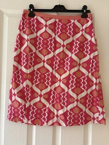 Boden Skirt Women's Size 12L A Line Fully Lined 100% Cotton Pink - Picture 1 of 6