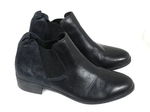 Aetrex Beth  Black Leather  Pull On Ankle Boots Bootie Women's 10.5-11 - Picture 1 of 10