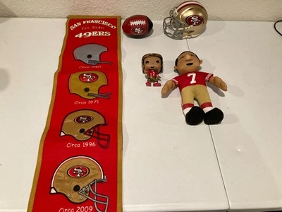 老式旧金山 49 人队批量横幅头盔毛绒娃娃迷你人偶足球 — 第 1/4 张图片