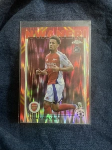 Ethan Nwaneri 2024-25 Topps Chrome UEFA Hongbao Red Refractor RC #158 - Picture 1 of 2