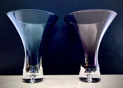 ¡2 vasos RETRO Tulip Artland Martini! ¡Bases de burbujas de cóctel! ¡Azul! ¡Púrpura! Foto 1 de 4