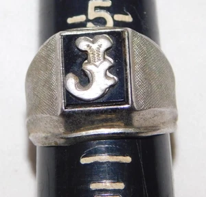 Vintage Sterling Silver Initial Ring Size 6 - Picture 1 of 4