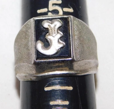 Vintage Sterling Silver Initial Ring Size 6 - Image 1 of 4