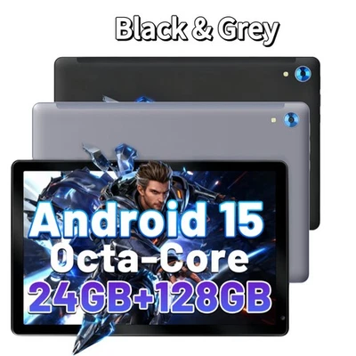 10 Zoll Android 15 24GB+128 GB (1 TB Erweiterbar) 1280x800 IPS HD Wifi 6 Tablet - Bild 1 von 4