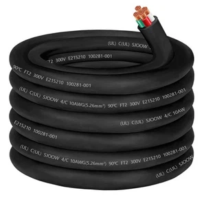 10/4 Wire 10AWG SJOOW Wire 10 Gauge,10/4 Portable Power Cable 10 Gauge 4 Cond... - Picture 1 of 7