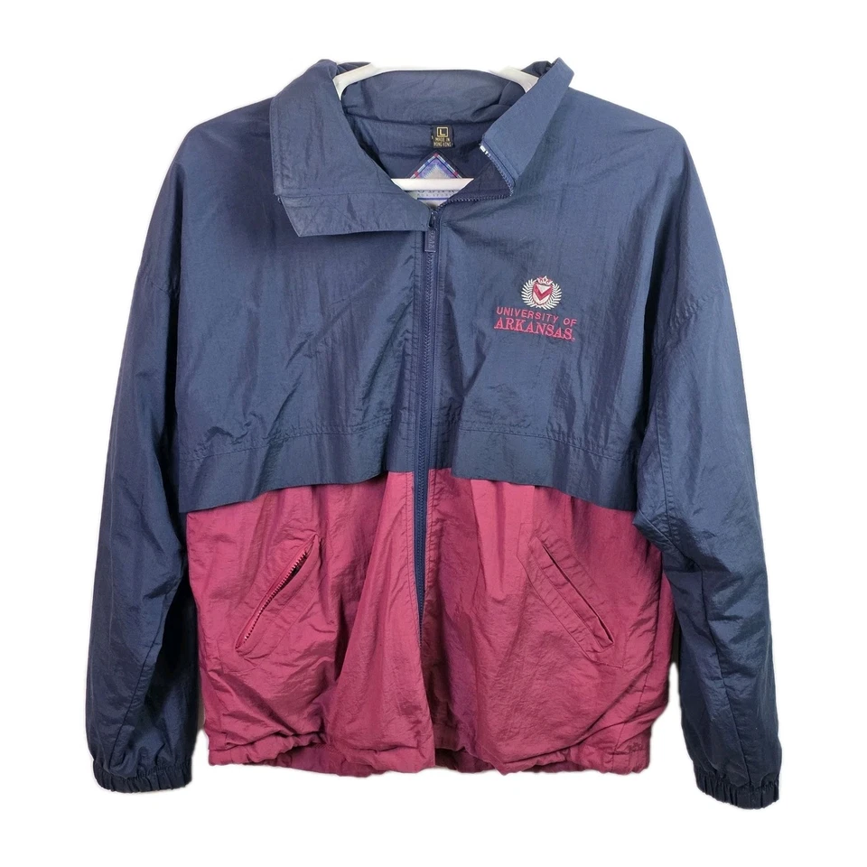 Equipamento vintage para esportes masculino grande Arkansas Razorbacks corta-vento - Imagem 1 de 4
