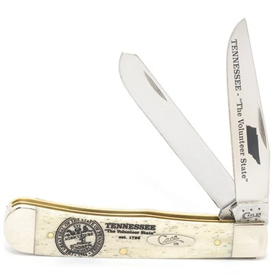 CASE XX KNIVES TENNESSEE - VOLUNTEER STATE - NATURAL BONE TRAPPER 6254 SS (9144