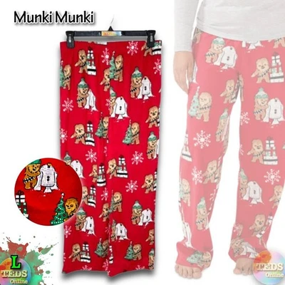 Pantalones de pijama de vacaciones Munki Munki para mujer L Star Wars Chewbacca SOLO nuevos con etiquetas Foto 1 de 4