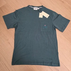 Scotch & Soda Amsterdam Mens Cypress Green Garment Dye SS Pocket Tee NWT - Picture 1 of 11