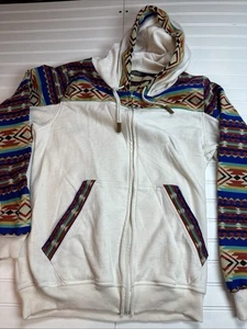 Amerinkas Womens Zip Up Hoodie Native American Very Clean Large - Picture 1 of 6