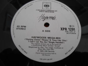 Haywoode - "Haywoode Mega-Mix" - CBS Single-Sided W/L 12" Single PROMO - Picture 1 of 2
