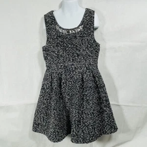 Girls BOUTIQUE ELLA MOSS PINK DOMINO Black White SLEEVELESS LORI DRESS Size 10 - Picture 1 of 5