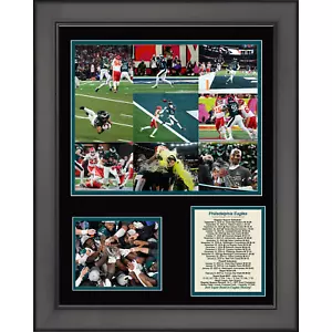 Framed Philadelphia Eagles Super Bowl LIX 59 Champions 11"x14" Photo Collage - Picture 1 of 1