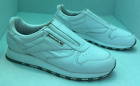 Vintage Reebok Classic White Leather Slip Sneakers Women Size 10 41 Pye Rb Y2k