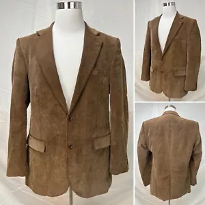 Chaqueta Blazer para Hombre Alan Flusser Marrón Pana 2 Botones 100% Algodón 44L - Imagen 1 de 7