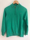 Vineyard Vines Sweater Youth L Green Whale Quarter Zip Pullover Kid Boy [stains]