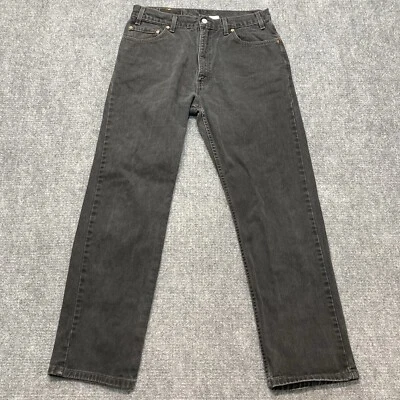 VTG Levis 505 Jeans Mens 36x32 (Fit 33x30) Black  Straight Denim Y2K USA Made - Image 1 of 4