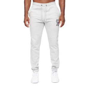 Henleys Belton Casual Relaxed Lounge Comfort Joggers Mens Grey Marl - Picture 1 of 5