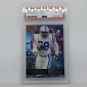 Marshall Faulk Metal Univer Insert 1997 Skybox Metal Universe Football #63 PSA 6 - Picture 1 of 11