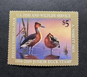 Estampillas WTD - #JDS12 2004 - Estampilla de pato junior de Estados Unidos - Como nueva OG NH **BIEN CENTRADA** - Imagen 1 de 2